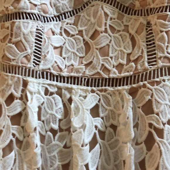 Lulu's Pinnacle of Prestige Ivory Lace Midi Dress M - Picture 13 of 15
